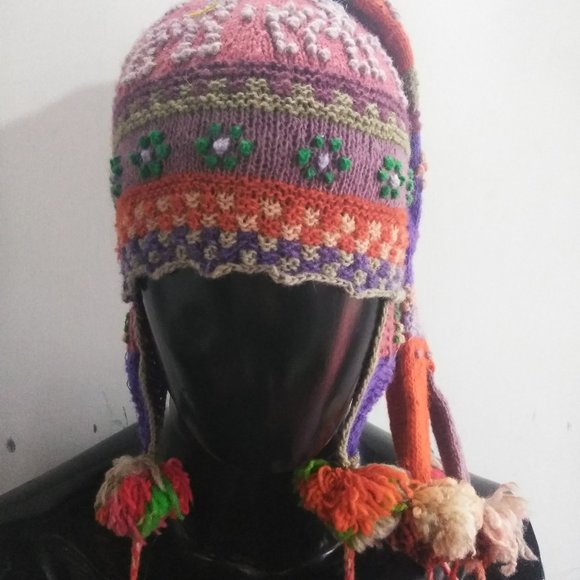 Peruvian chullo  hat warm winter woven in Andean culture wool for women main image 11
